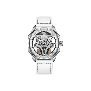 JINLERY Mechanical Movement Leather Watch Bands Watch Women's Watch Cut Out Dial