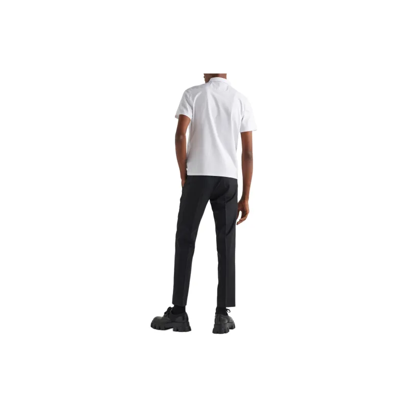 PRADA Polo Shirts Men White-2