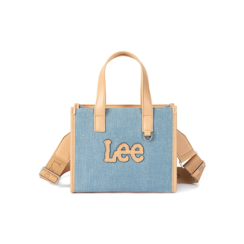 Lee Fabric With Artificial Leather Tote Shoulder Bag Crossbody Bag Handbag Regular Women's Light Denim Blue-1