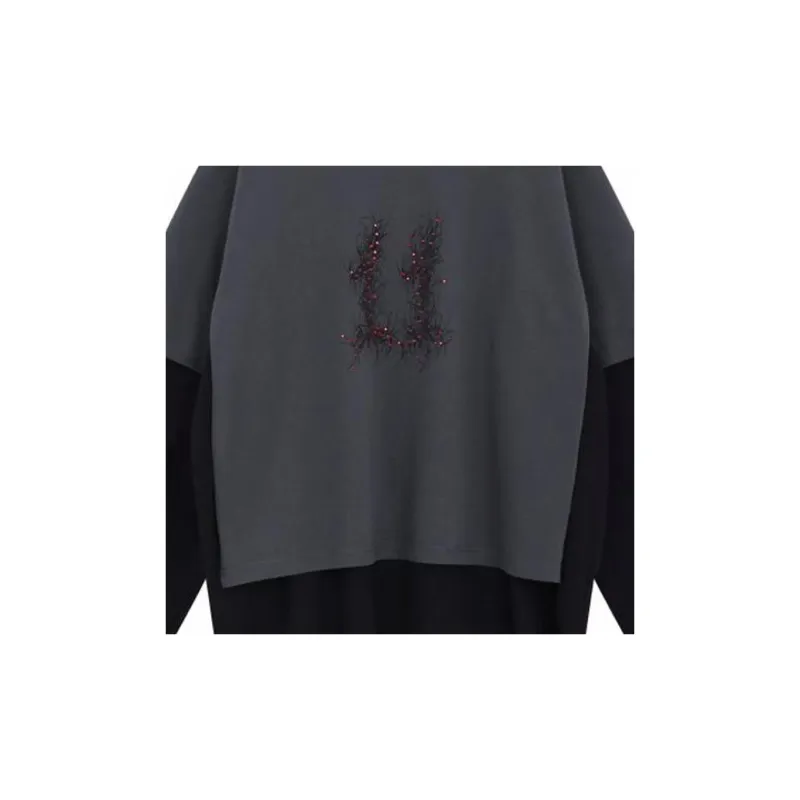WE11DONE SS24 T Shirt Unisex Gray-4