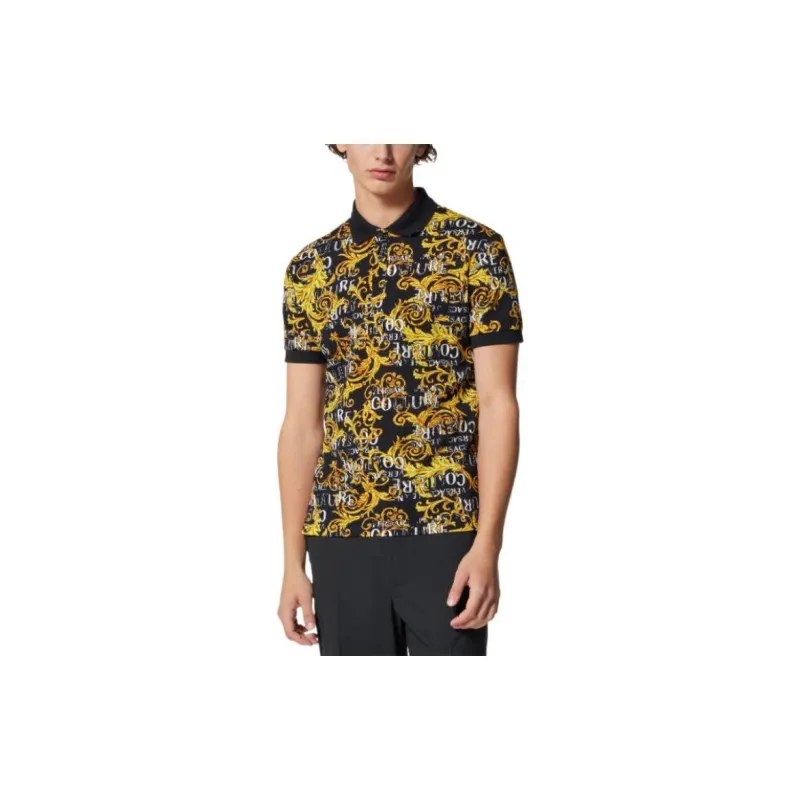 VERSACE JEANS COUTURE Polo Shirts Men Black-1