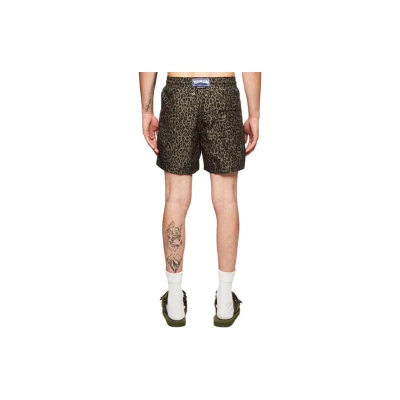 PALM ANGELS PALM ANGELS X Vilebrequin Collection Swimming Shorts Men Olive Green-4