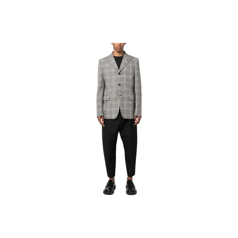 COMME DES GARCONS SHIRT Patchwork Detailing Checked Blazer-1