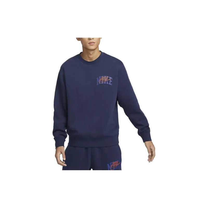 Nike Club Fleece Sweatshirt Men's Deep Navy Blue-3