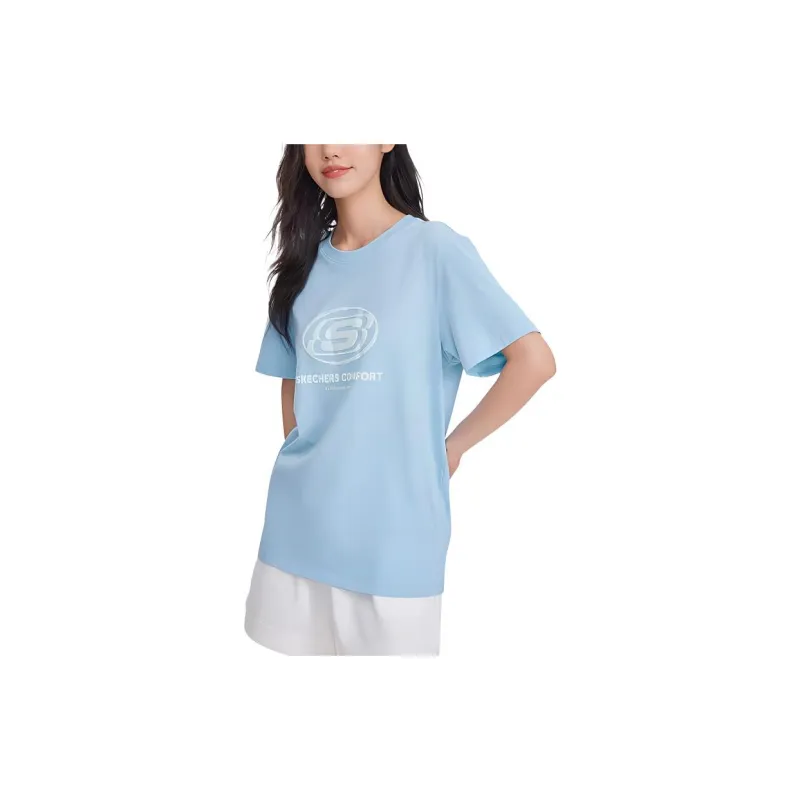 Skechers T Shirt Unisex Sky Blue-3
