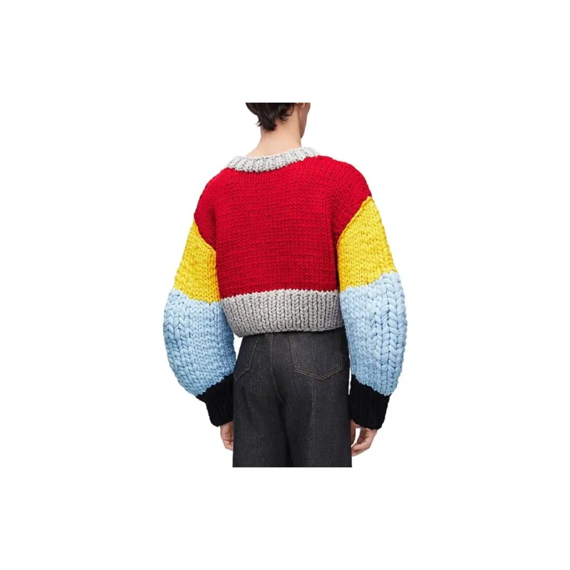 LOEWE Cropped Wool Jumper-2