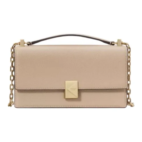 Kate Spade Cow Leather Shoulder Crossbody Handbag Mini Women's Light Brown