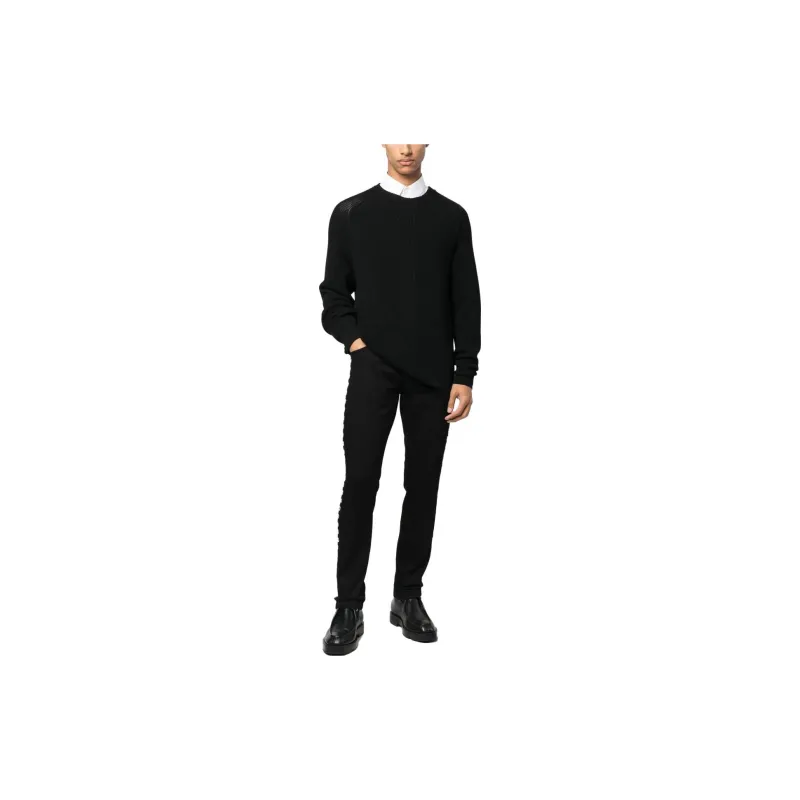 Alexander McQueen Straight Leg Eyelets Detailed Pants-1