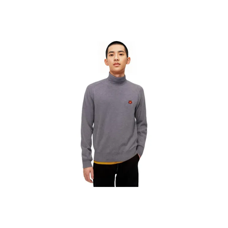 KENZO Boke Flower Embroidered Roll Neck Knit Jumper-3