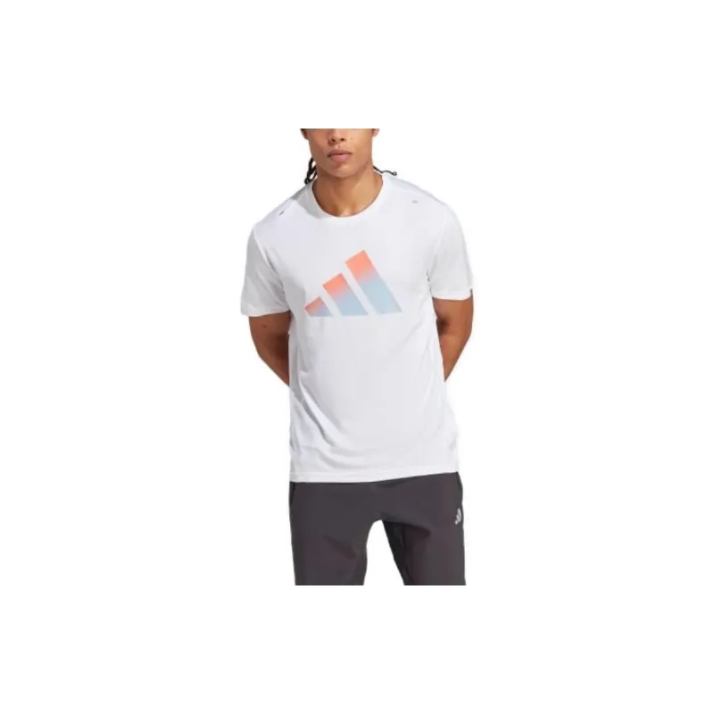 Adidas Run Icons 3 Bar Logo Tee T-Shirt Men's White-1