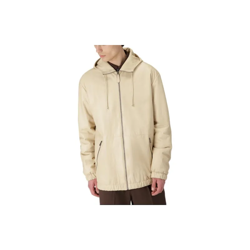 BALLY Leather Jackets Men Beige-3