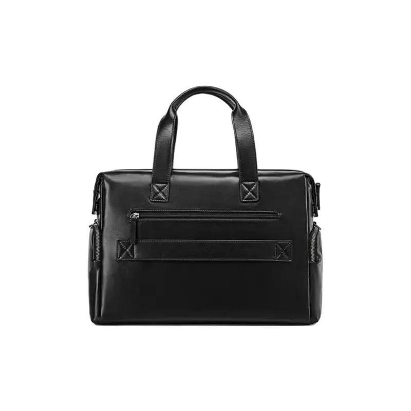 SAMSONITE Cow Leather Shoulder Bag, Crossbody Bag, Handbag Men's Black-3