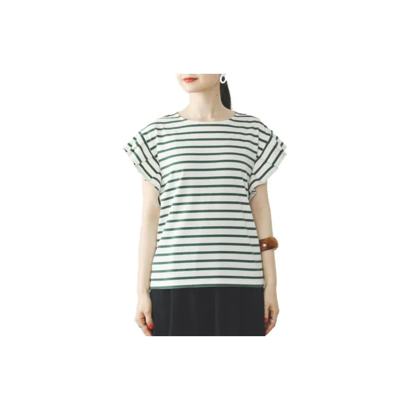 Beams T Shirts Women's Green-6