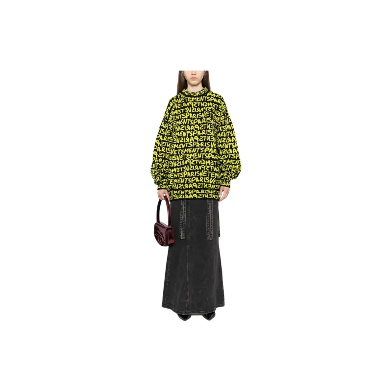 Vetements All-over Logo Crew Neck Jumper-3