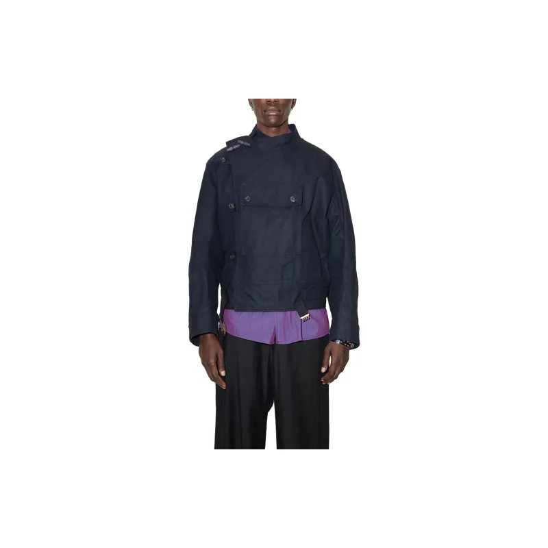 OUR LEGACY Off-centre High-neck Jacket-2