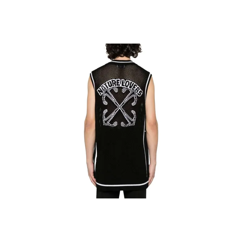 OFF WHITE Vest, Regular Fit Men's Black-2