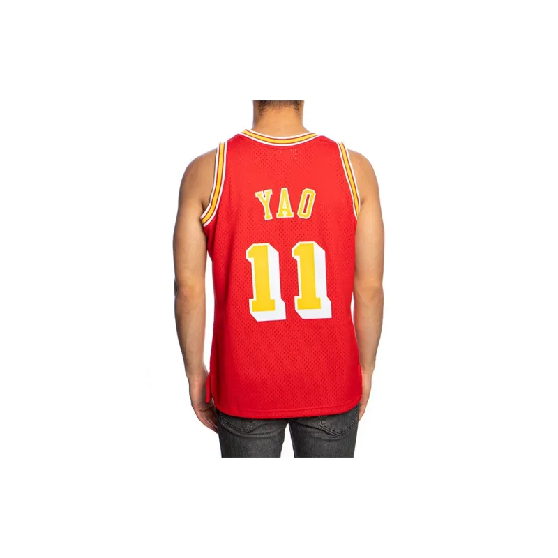 Mitchell Ness Basketball Jerseys Unisex Red-3