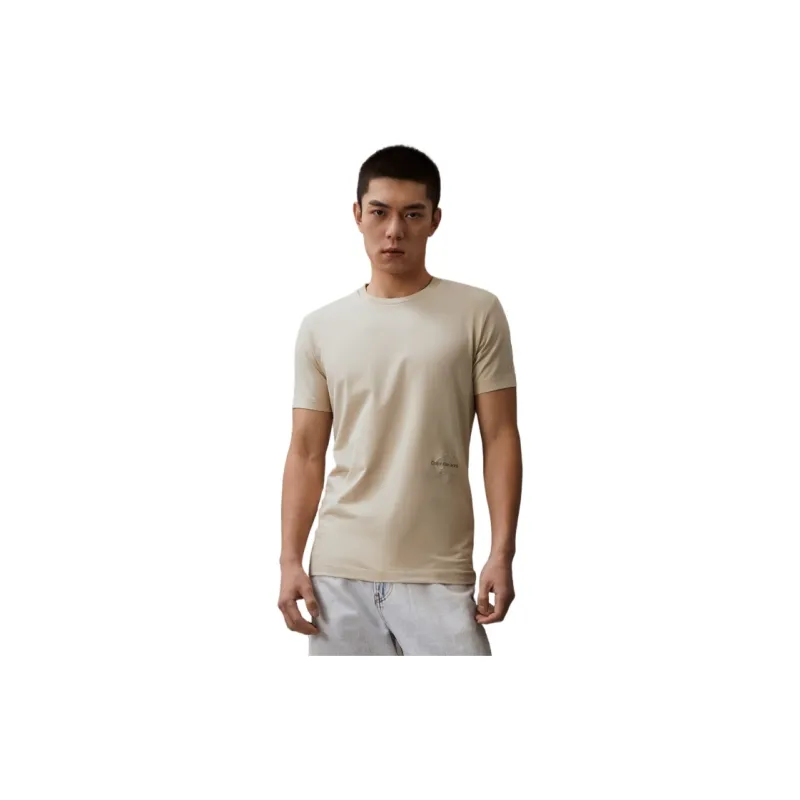 CALVIN KLEIN T Shirt Men's Light Khaki-3