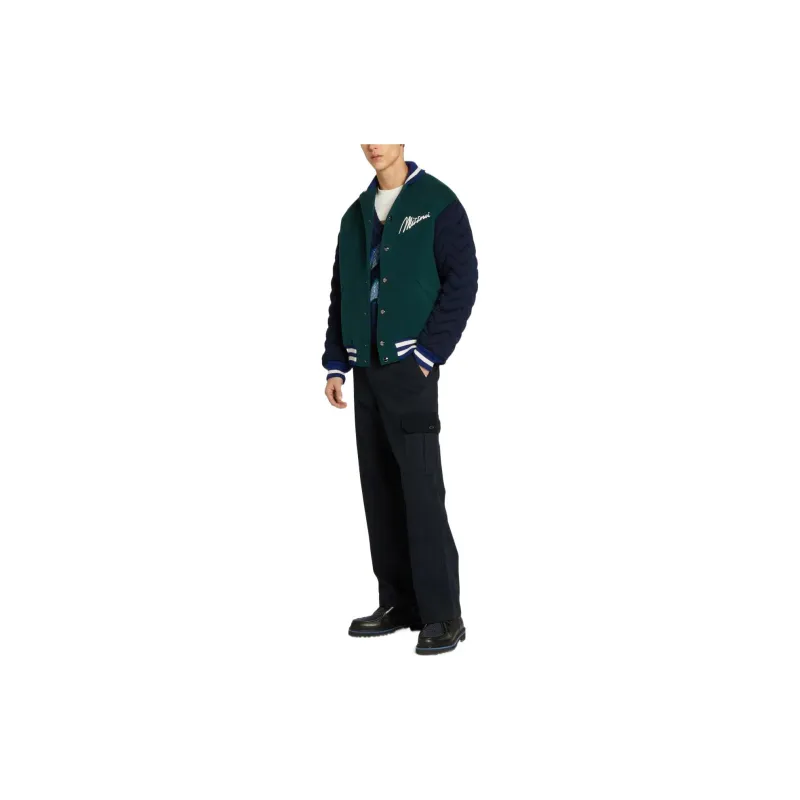 MISSONI Logo Embroidered Snapped Bomber Jacket-2