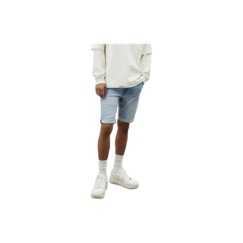 H&M Denim Shorts Men's Light Denim Blue-1