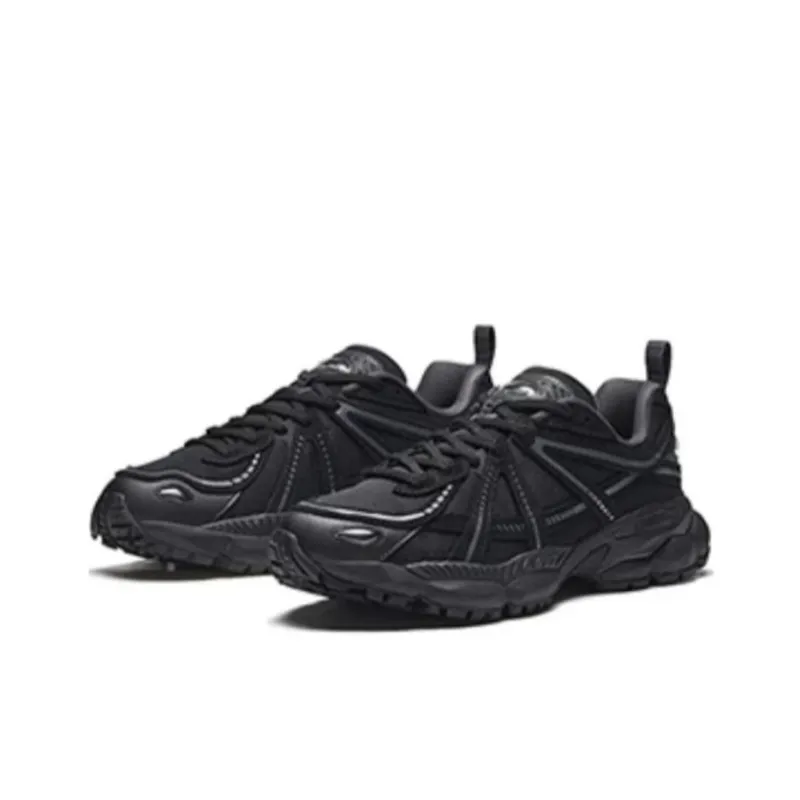 Anta Anta Champion All Weather Series Non slip Breathable And Wear resistant Low Top Chunky Sneakers Men's Black Gray-1