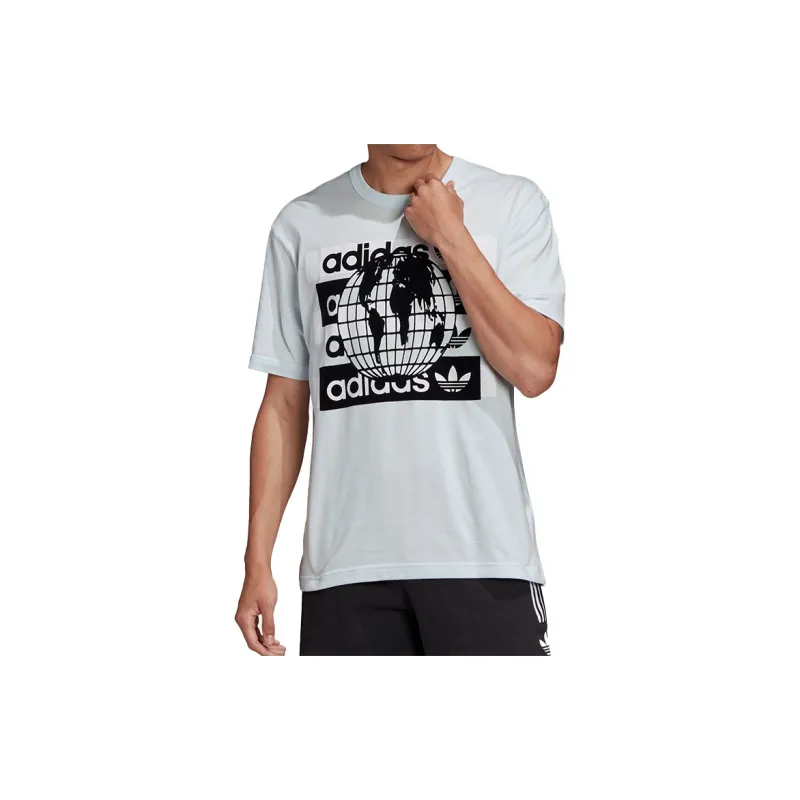 Adidas Originals T Shirt Men's Light Sky Blue-2