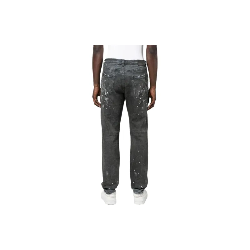 PURPLE BRAND Paint Splatter Straight leg Jeans-3
