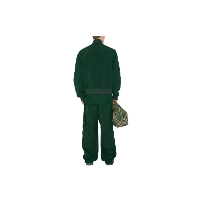 Burberry Long Sleeved Quilted Zip Up Bomber Jacket-4