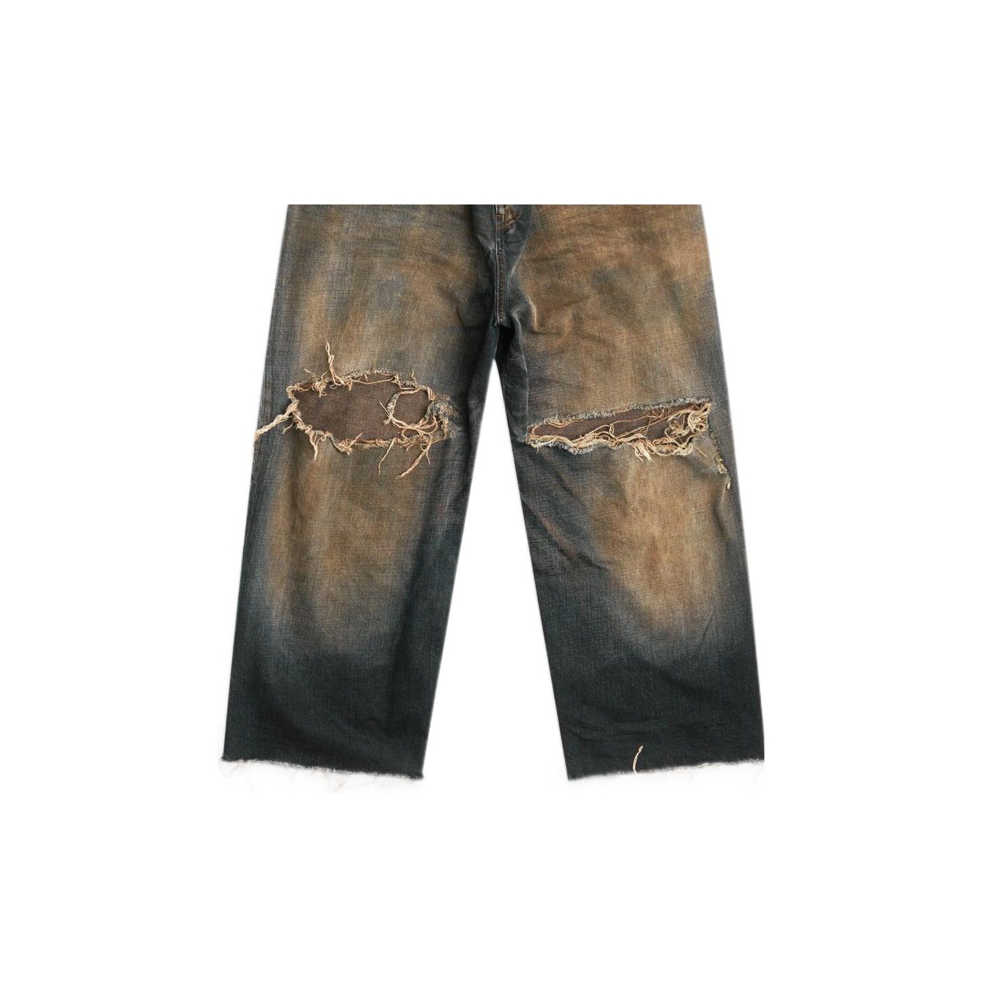 Balenciaga Jeans Men's Dark Blue - POIZON