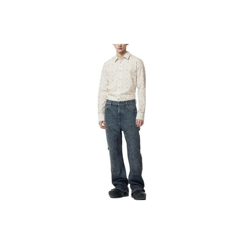 LOUIS VUITTON Shirt Men's Beige-1