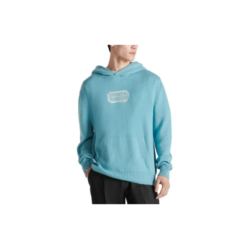 DIOR Logo Patch Long Sleeved Hoodie-8