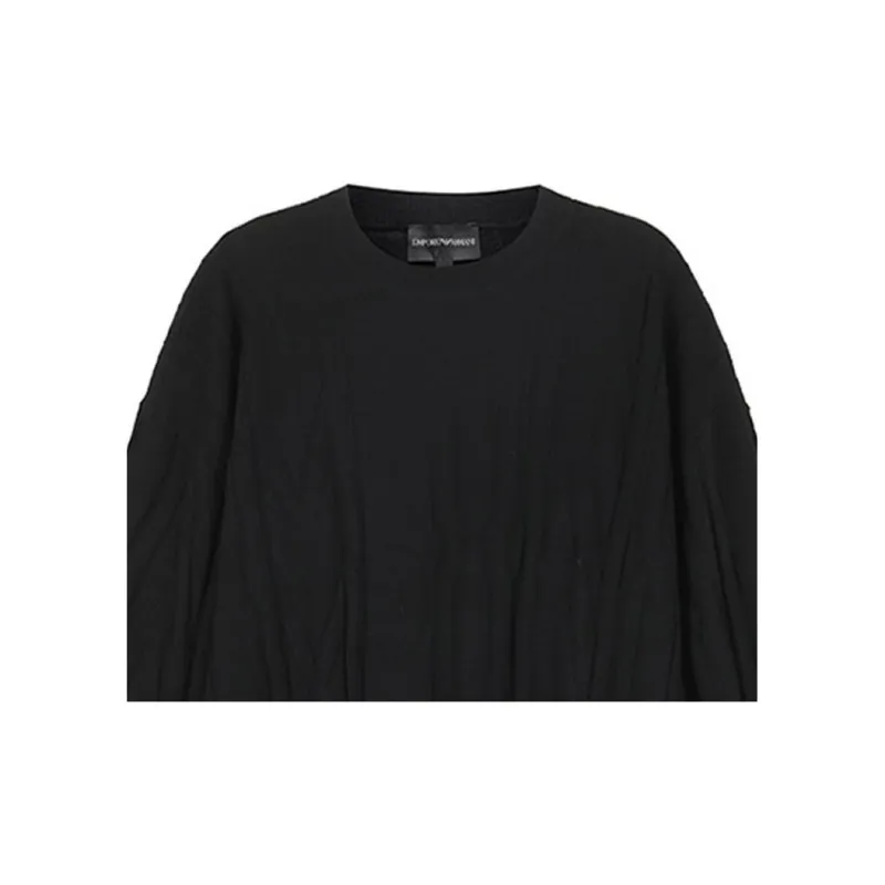 EMPORIO ARMANI FW23 Knitwear Men's Black-6