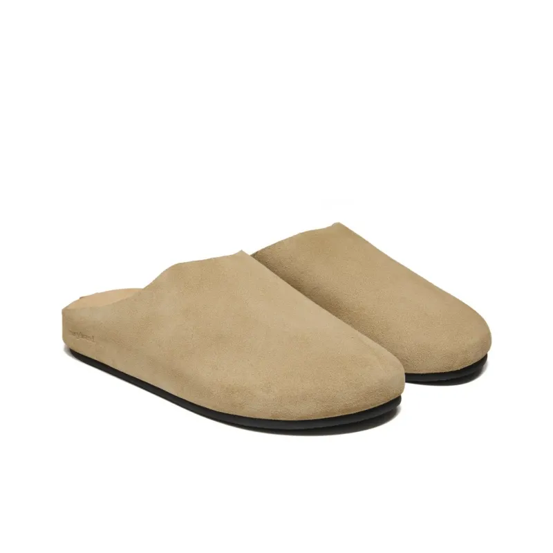 Norybrand Rubber Sole Slip Resistant Closed Toe Slippers Unisex Khaki-1