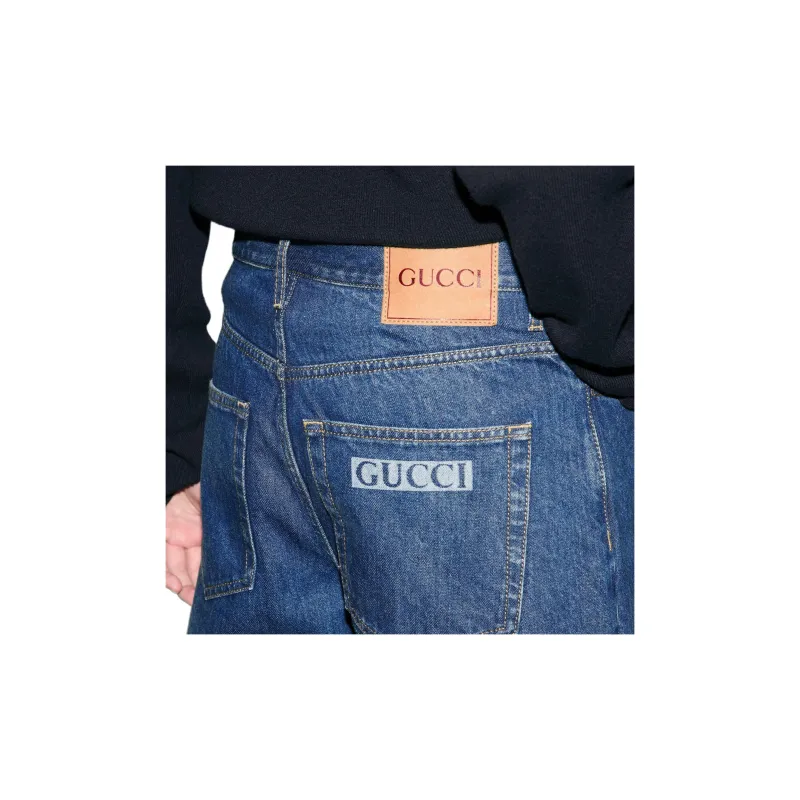 GUCCI SS24 Jeans Men's Dark Blue-4