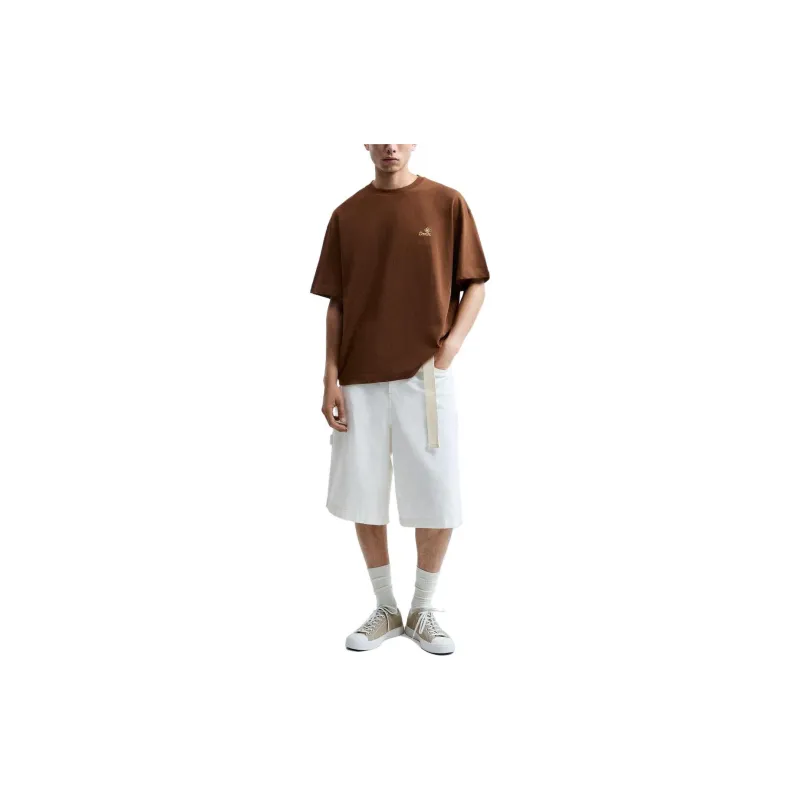 ZARA T Shirts Men Brown-3