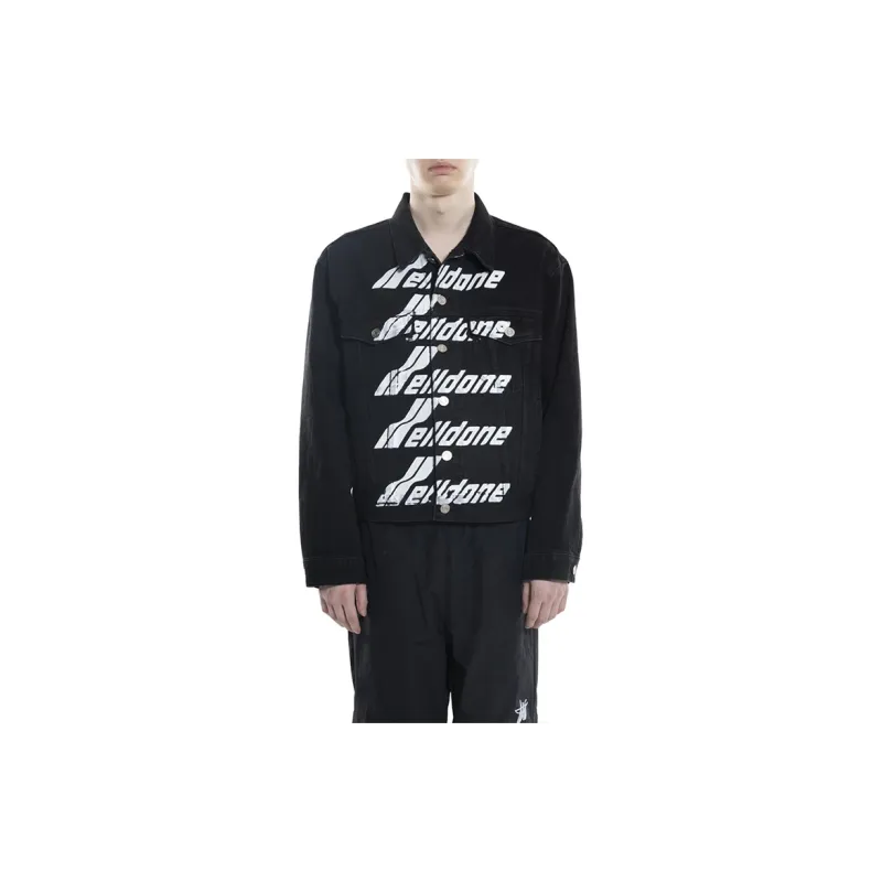 WE11DONE Denim Jackets Unisex Black-2