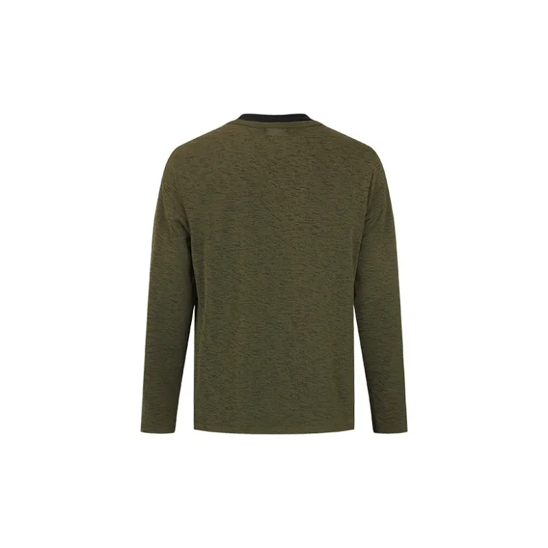URBAN REVIVO T Shirts Men Dark Brown Green-1