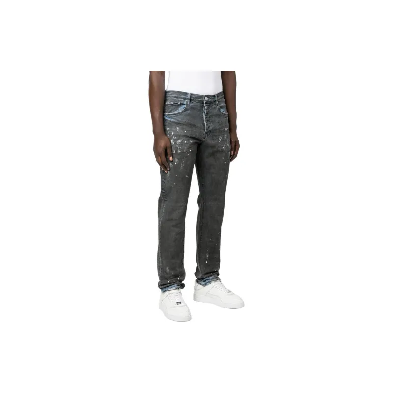 PURPLE BRAND Paint Splatter Straight leg Jeans-2
