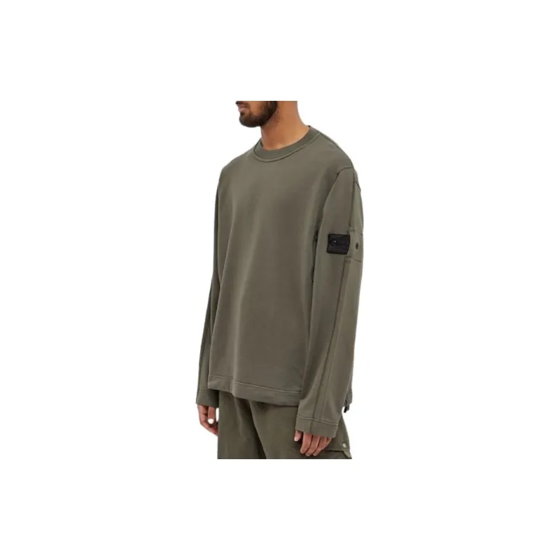 STONE ISLAND Sweatshirts Men Army Green-3