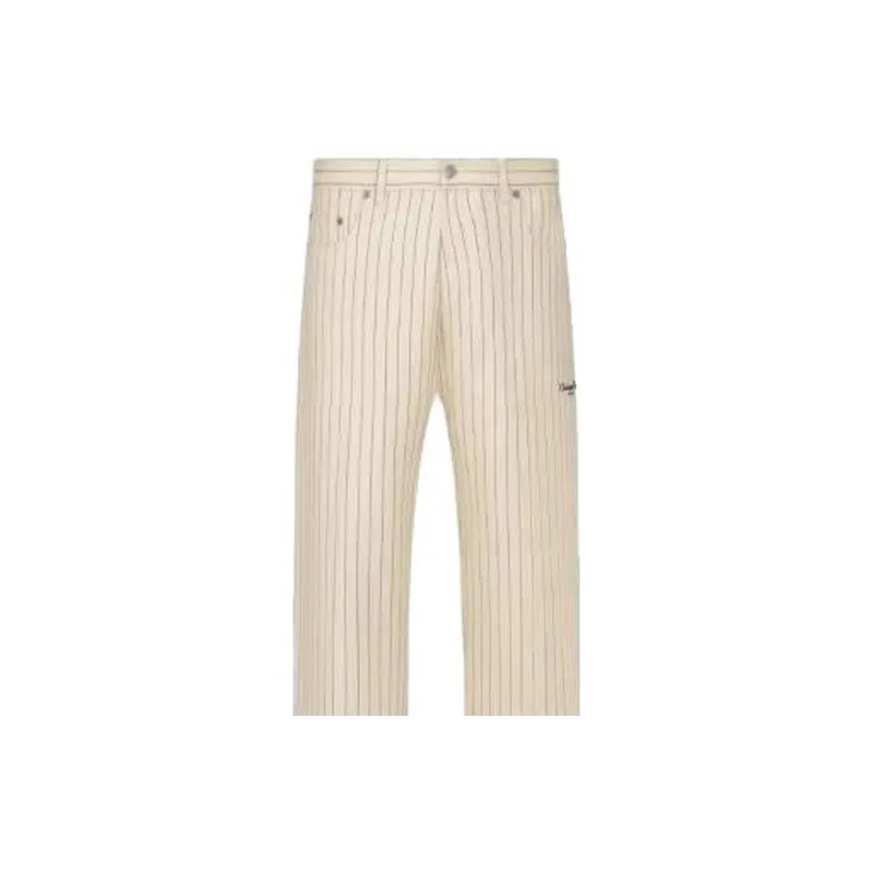 DIOR Striped Straight Leg Jeans-4