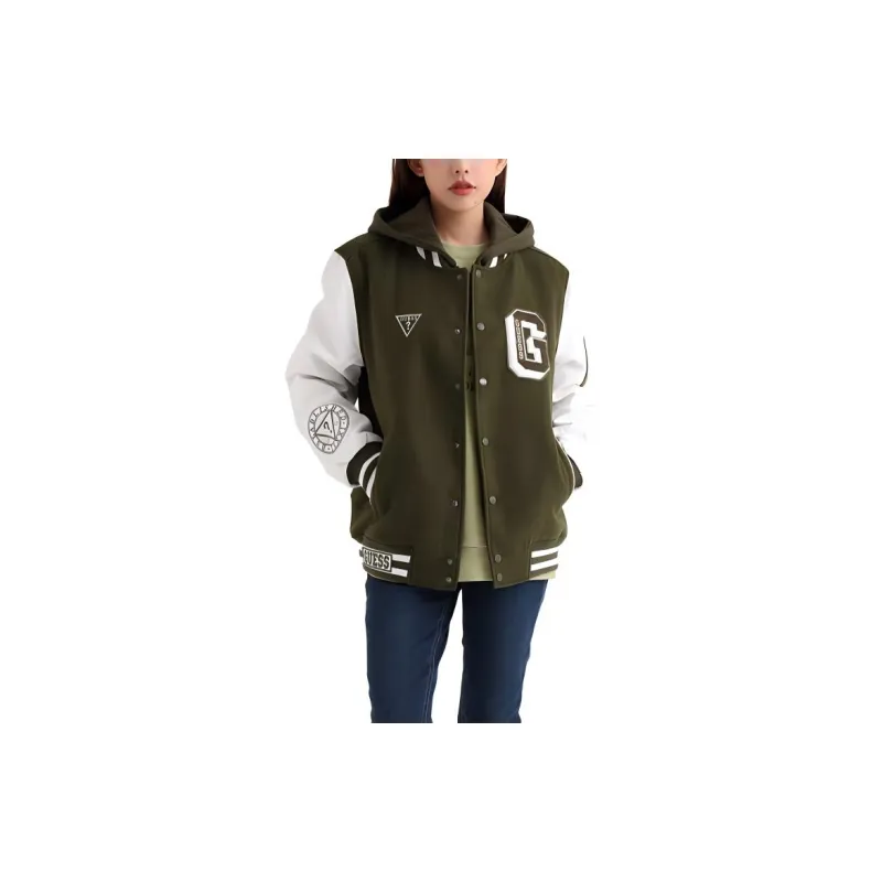 GUESS Baseball Jacket Unisex Green-3