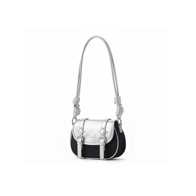MR.ACE HOMME Polyester Shoulder Bag Women's Sweet Cool Black/Star Silver/Beige White Sand-8