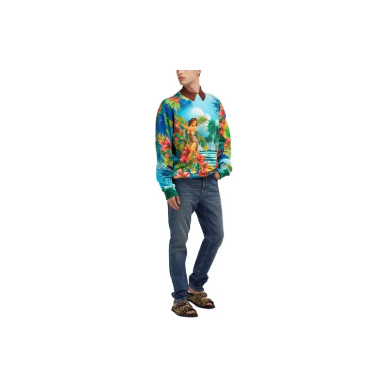 Roberto Cavalli SS24 Sweatshirt Men's Blue-3
