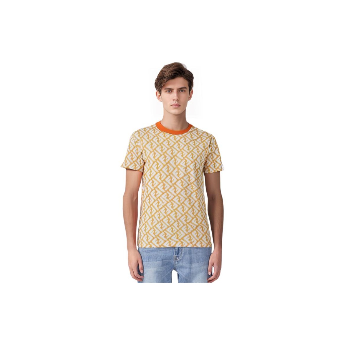 FENDI T-Shirts Men Orange - Cheap Rcj Jordan Outlet FENDI T-Shirts Men Orange - Cheap Rcj Jordan Outlet