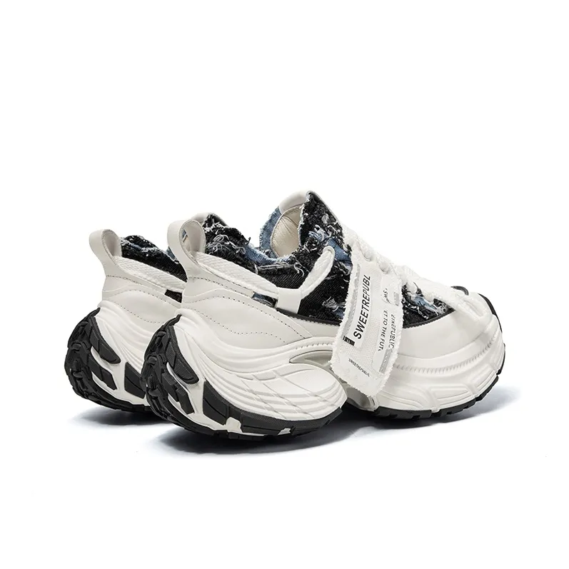 CHERYKALLY Wear Resistant Height Increasing Low Top Chunky Sneakers Women's-2