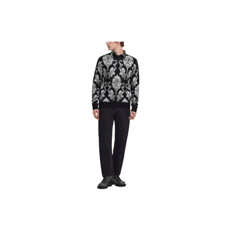 Roberto Cavalli Broccato Print Sweater-3
