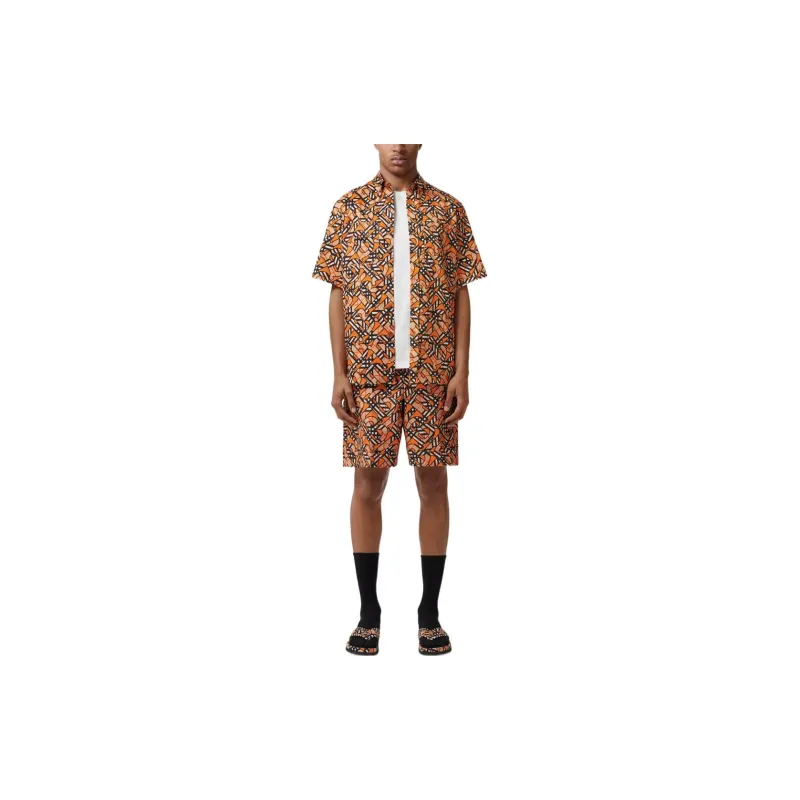 Burberry Casual Shorts Men Orange-2