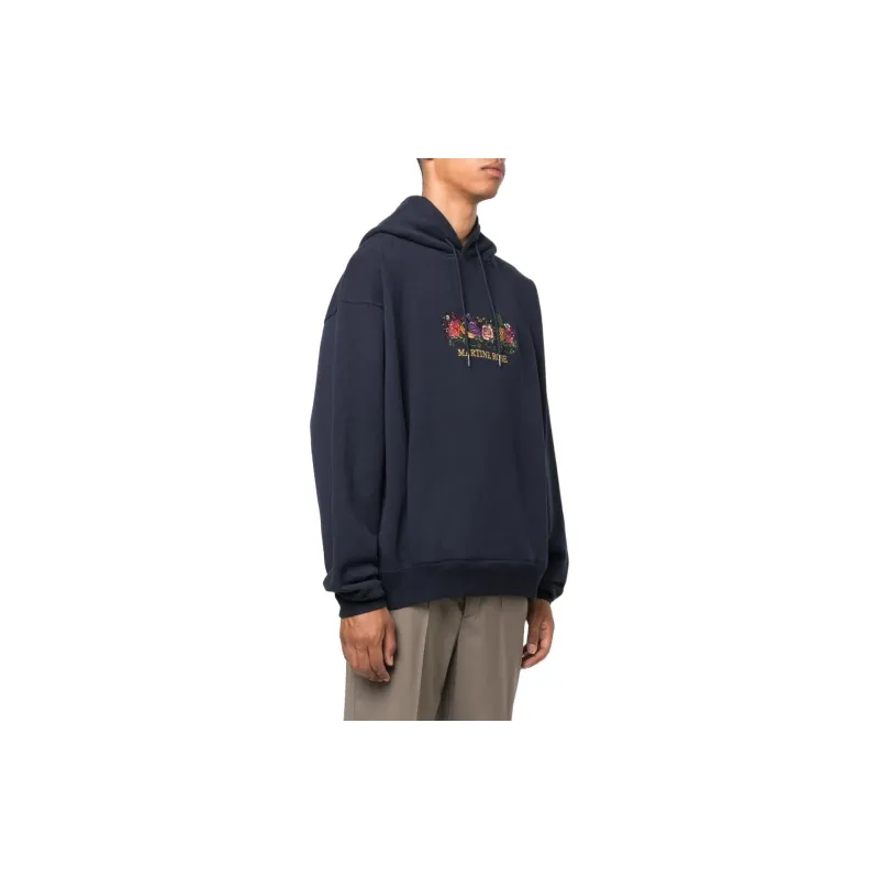 Martine Rose Floral Embroidered Drawstring Hoodie-3