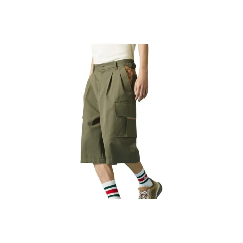 GUCCI Logo Detailed Cargo Shorts-3