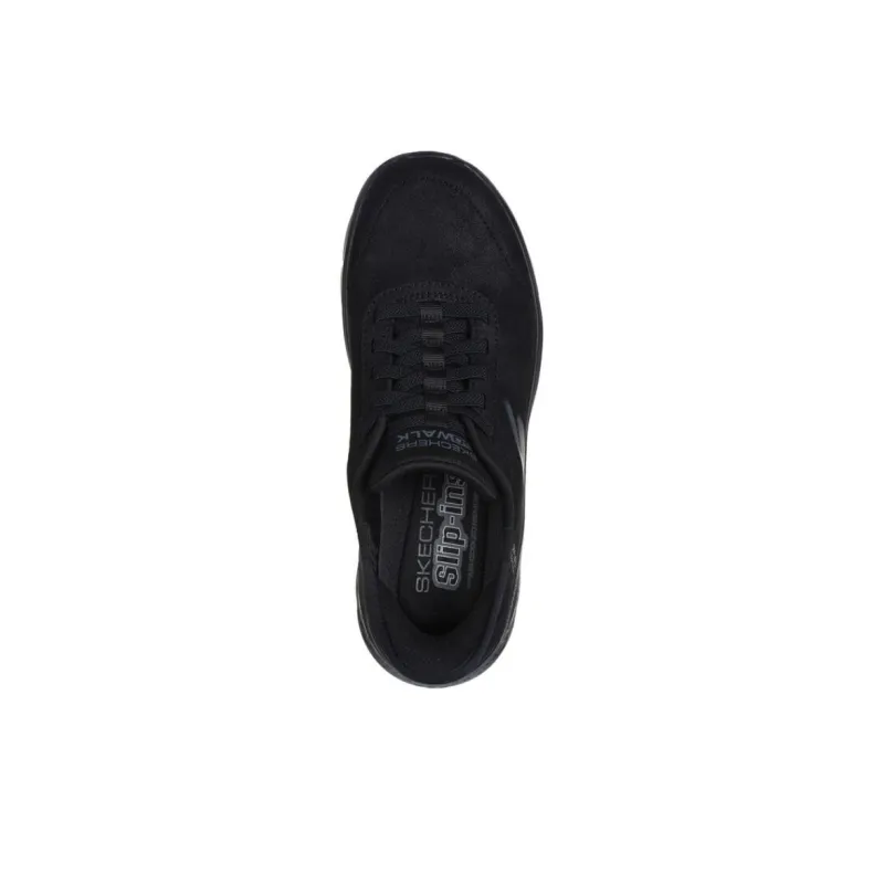 Skechers Go Walk Fle Anti Slip Wear Resistant Low Top Casual Shoes Women's Black-3